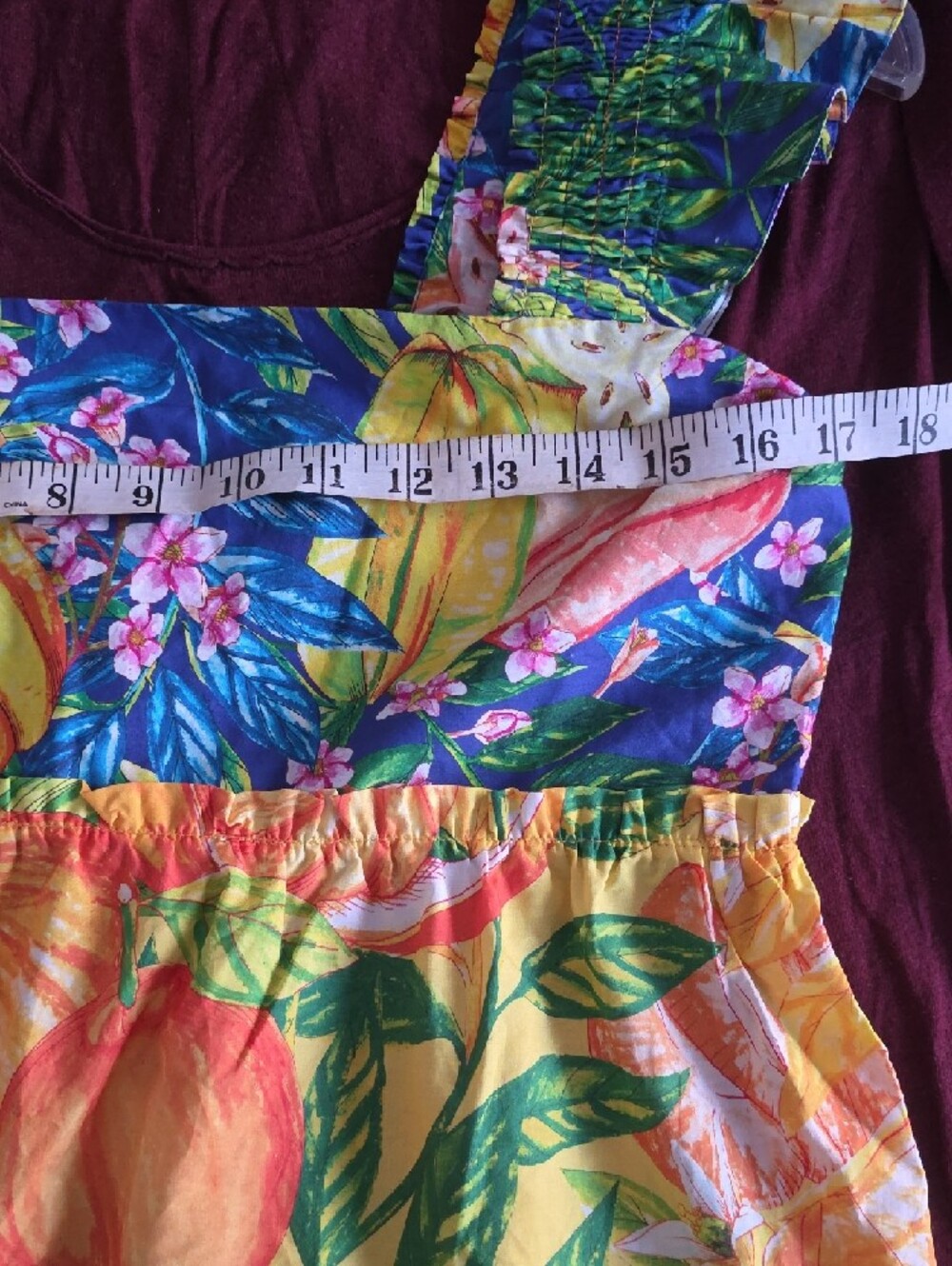 FARM Rio Multicolor Tropical Print Ruffled Strap Dress - Picture 5 of 7